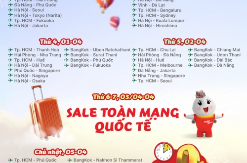 “12h rồi, Vietjet thôi” - Vé bay 0 đồng khung giờ vàng 12h-14h mỗi ngày